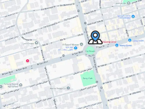 نقشه شعبه غرب تهران